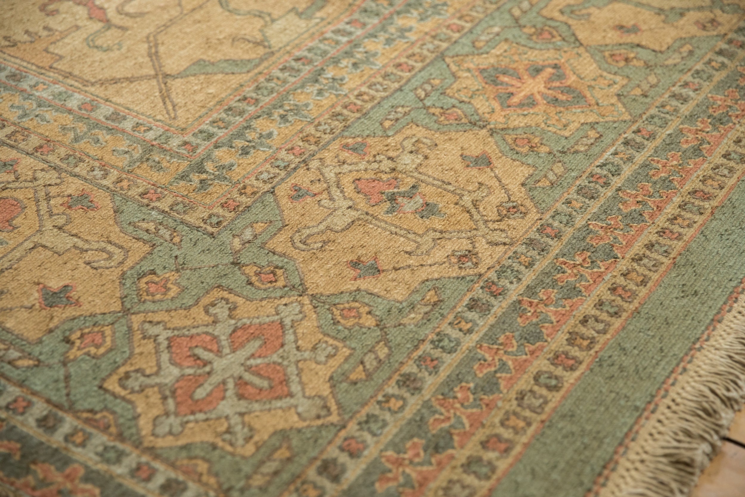 RESERVED 10x13.5 New Tea Washed Indian Soumac Design Carpet