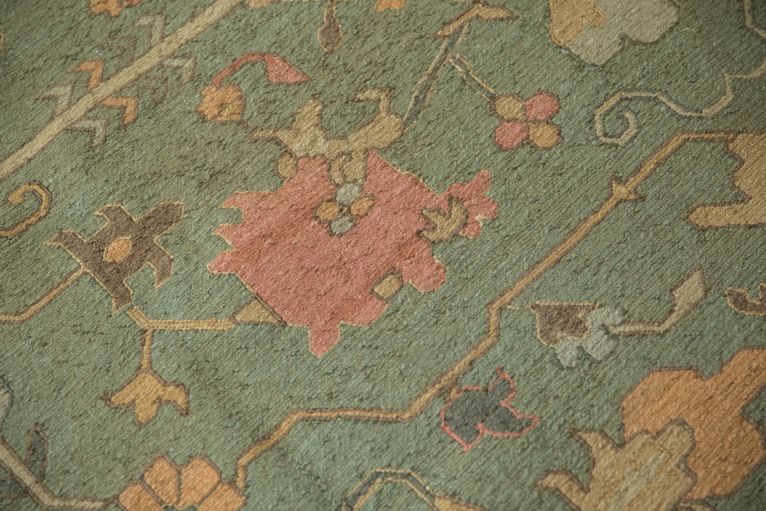 RESERVED 10x13.5 New Tea Washed Indian Soumac Design Carpet