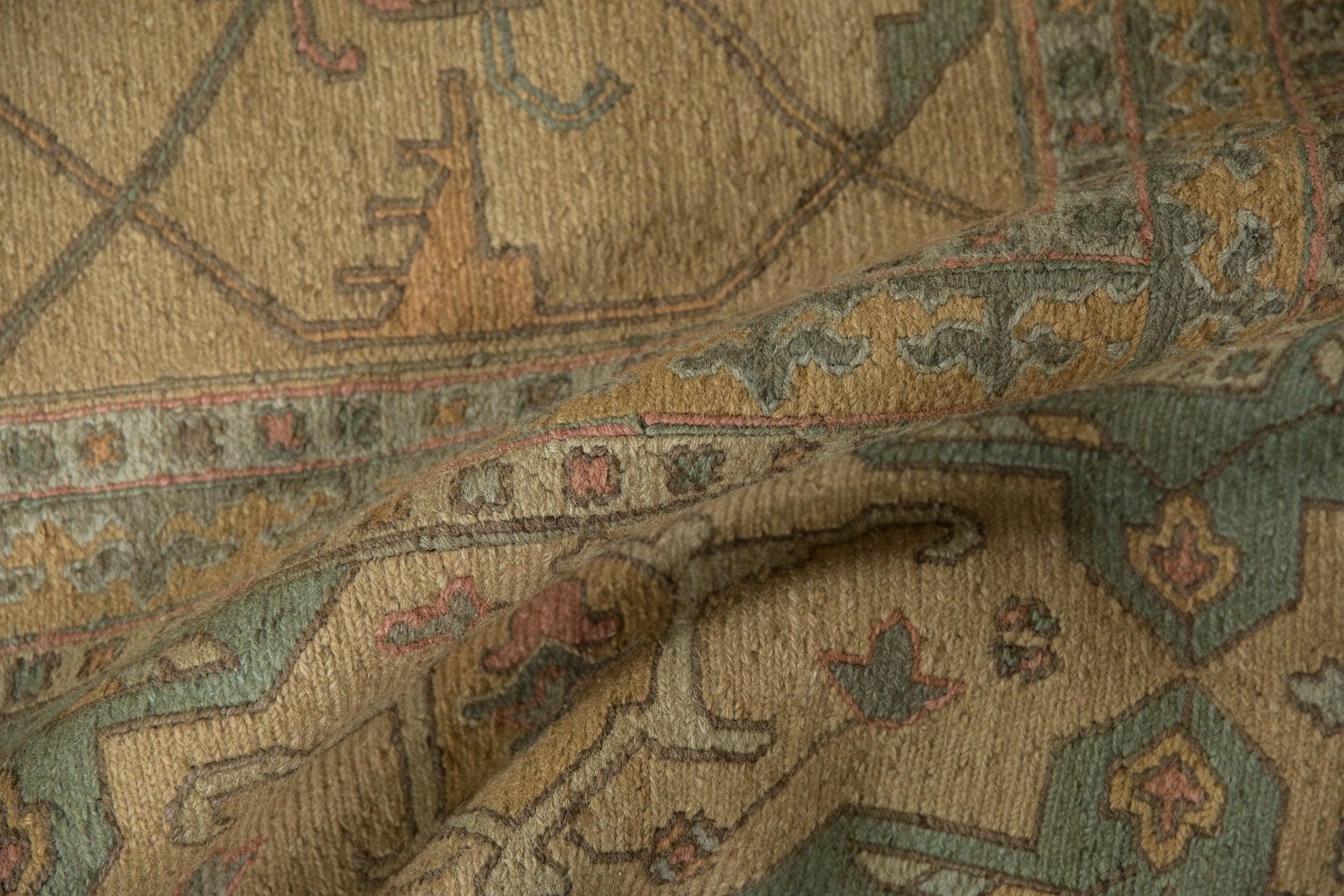 RESERVED 10x13.5 New Tea Washed Indian Soumac Design Carpet