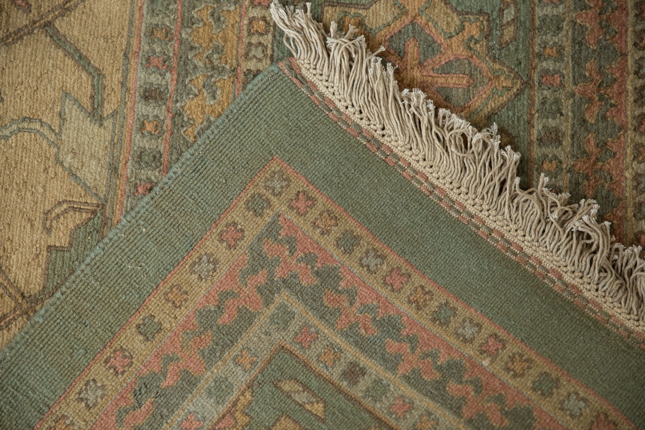 RESERVED 10x13.5 New Tea Washed Indian Soumac Design Carpet