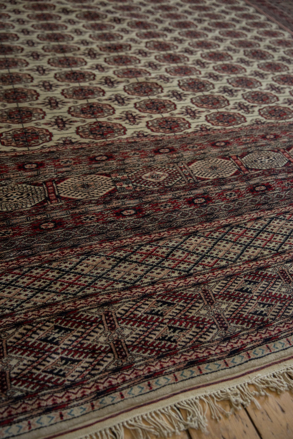 12.5x12.5 Vintage Fine Pakistani Bokhara Design Square Carpet