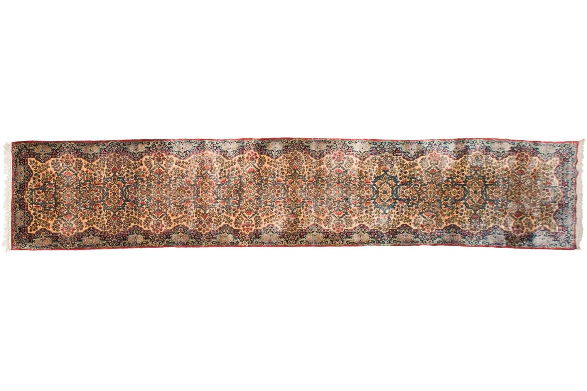 3x15.5 Vintage Kerman Rug Runner