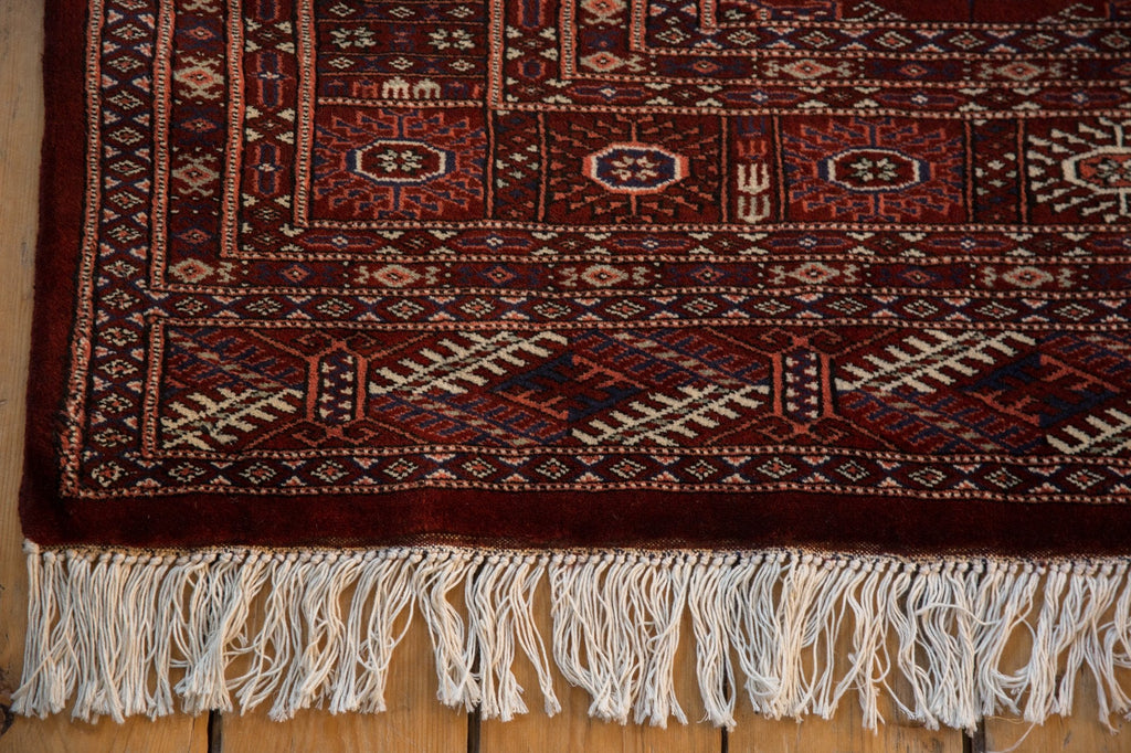 6x6.5 Vintage Fine Pakistani Bokhara Design Square Carpet
