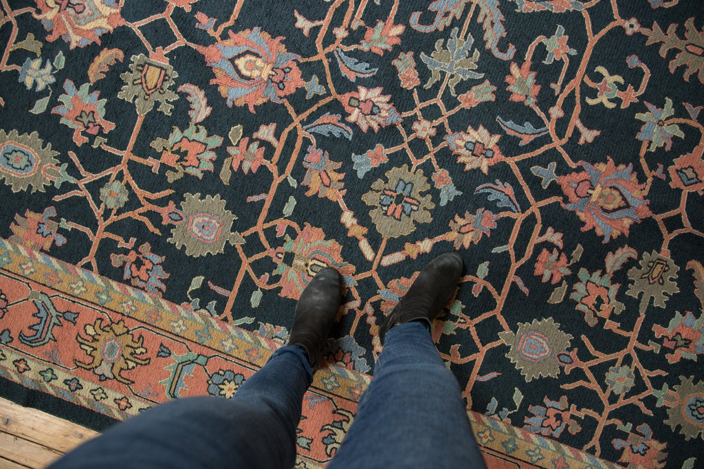 9x12 Vintage Serapi Indian Soumac Design Carpet