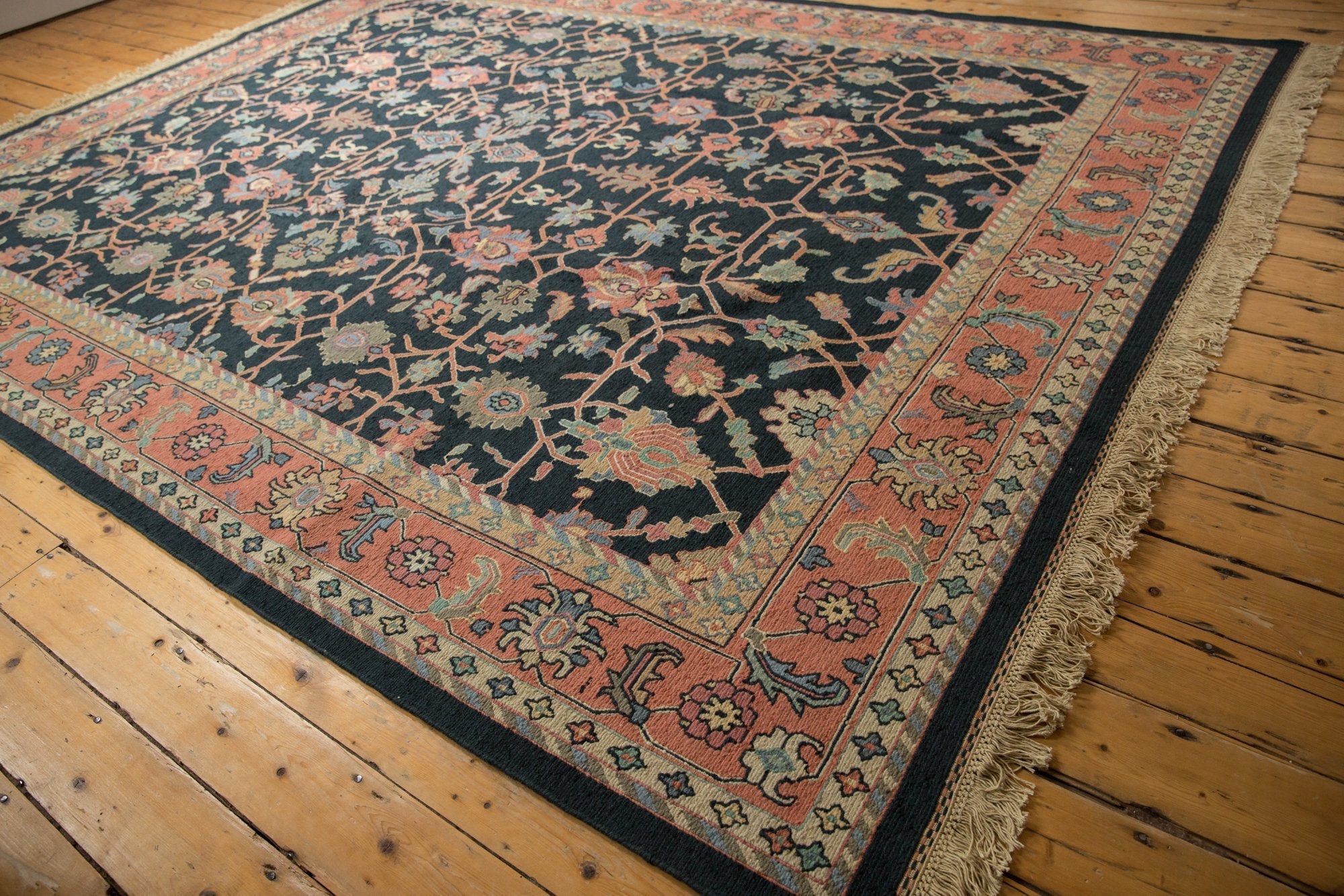 9x12 Vintage Serapi Indian Soumac Design Carpet