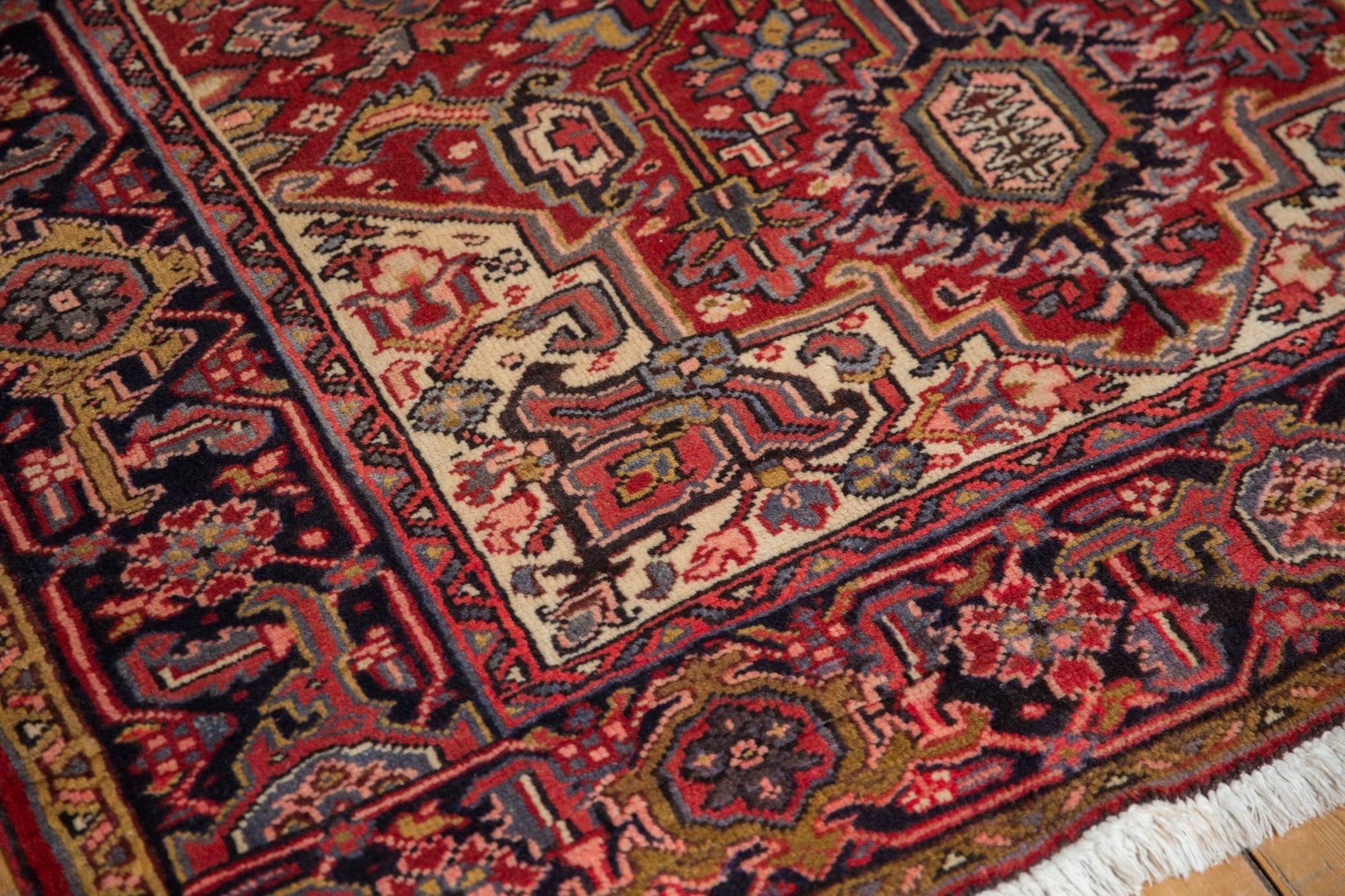 5x6 Vintage Heriz Square Rug