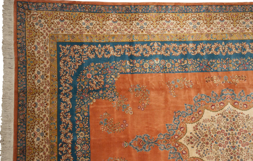 12x18.5 Vintage Bulgarian Kerman Design Carpet