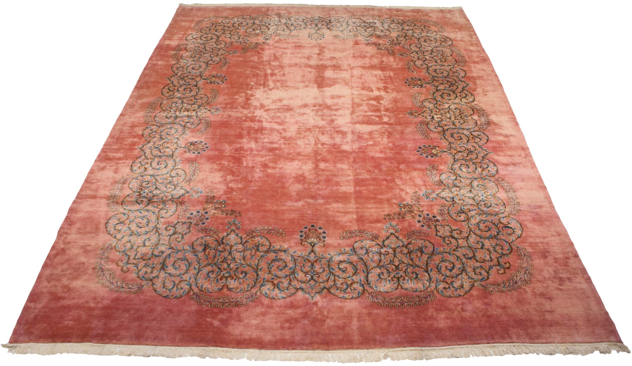 12x17.5 Vintage Fine Kerman Carpet