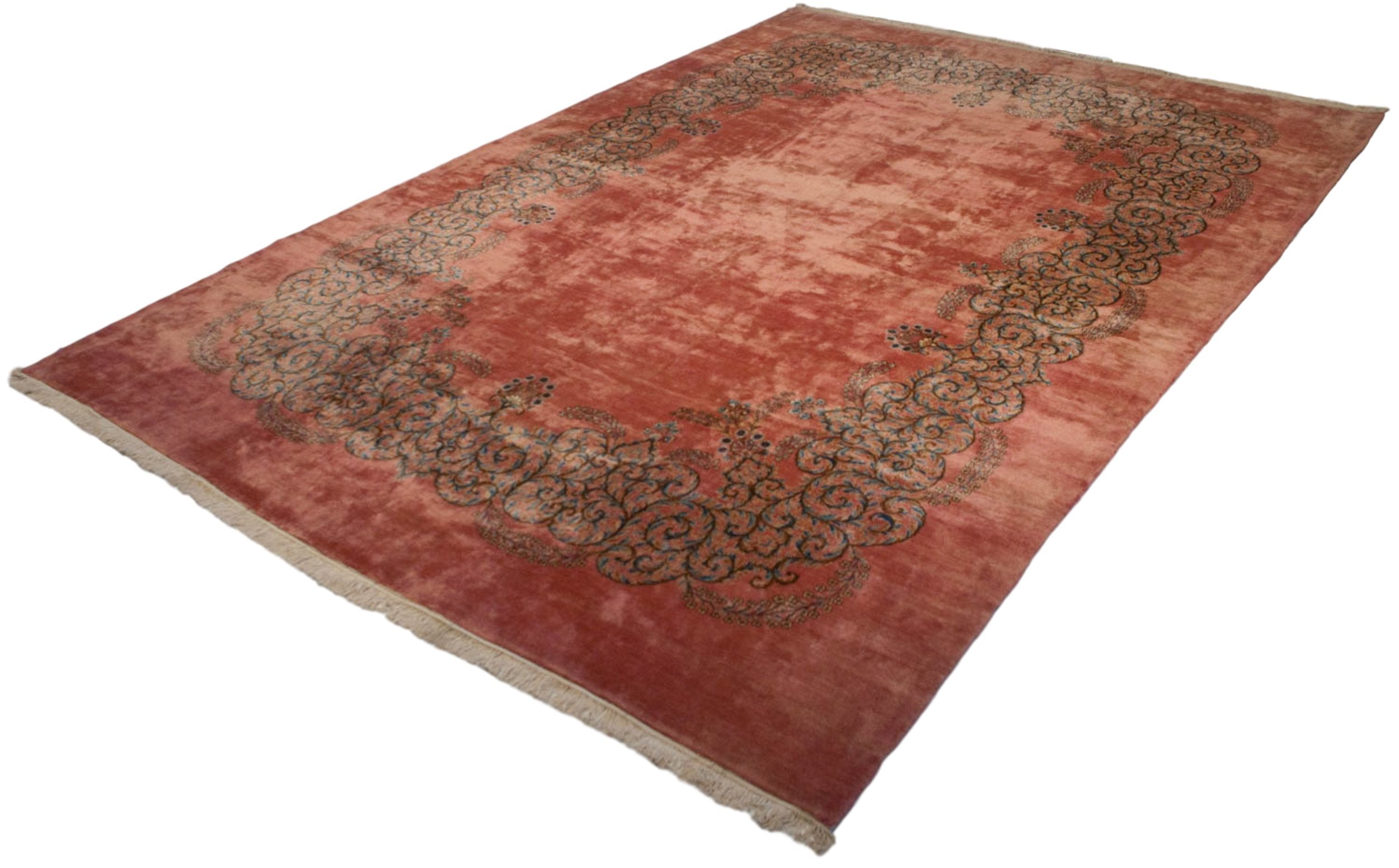 12x17.5 Vintage Fine Kerman Carpet
