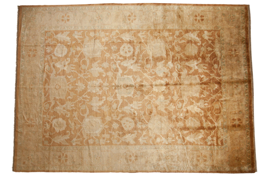 RESERVED 10x14 Vintage Gold Wash Indian Oushak Design Carpet