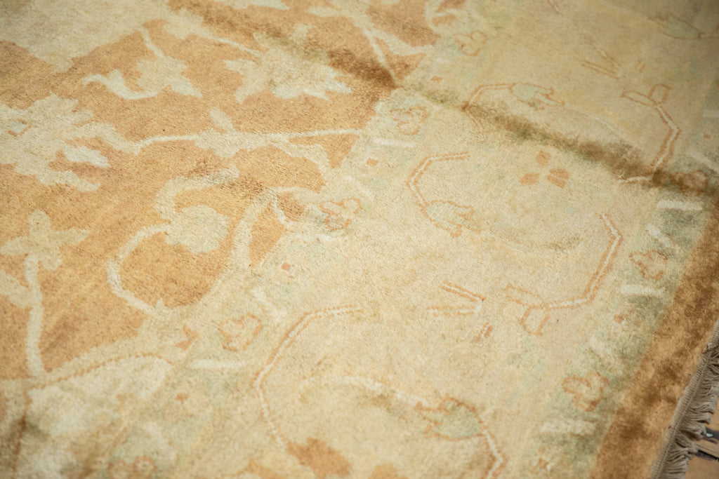 RESERVED 10x14 Vintage Gold Wash Indian Oushak Design Carpet