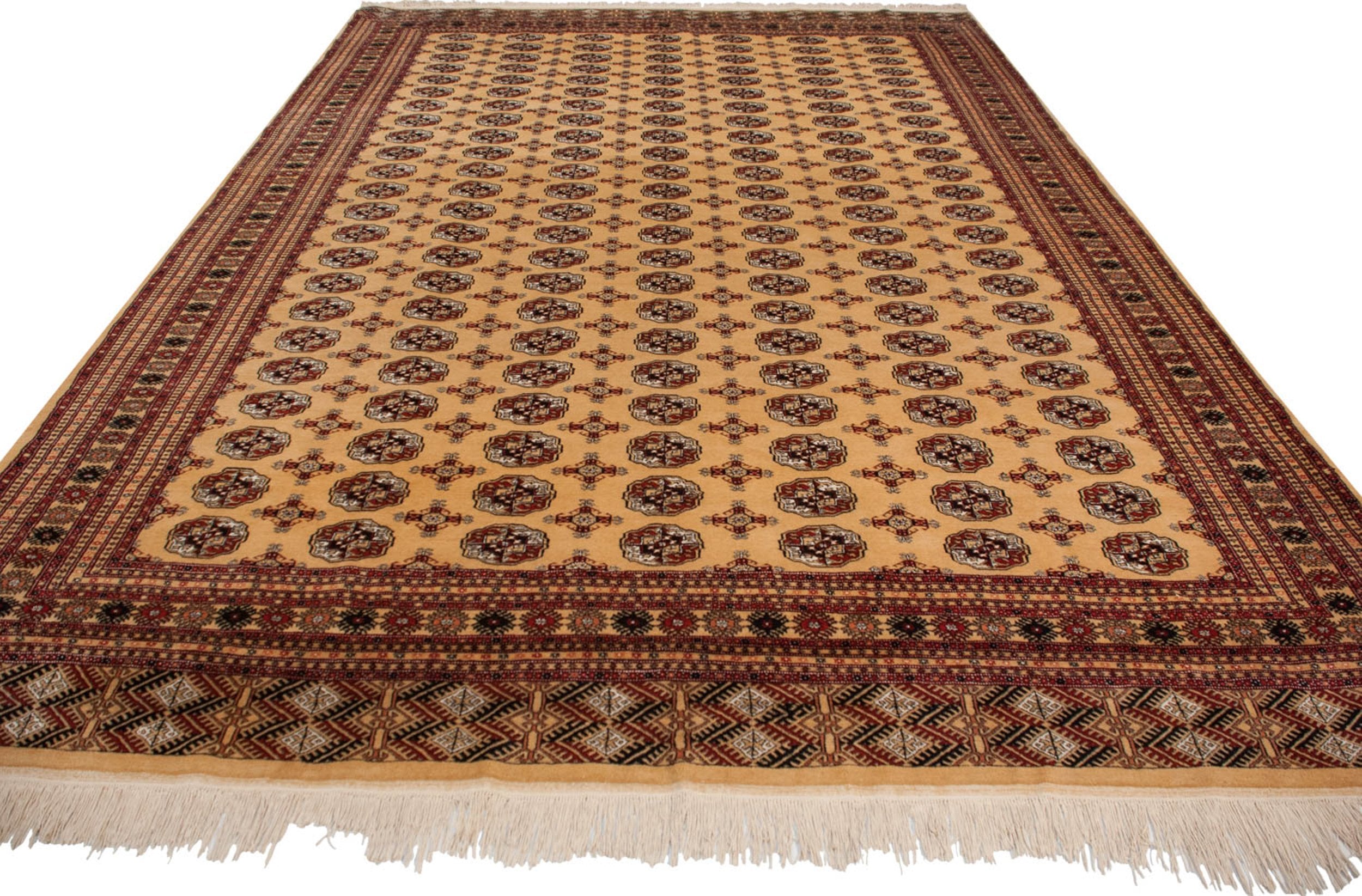 10x14.5 Vintage Bokhara Carpet