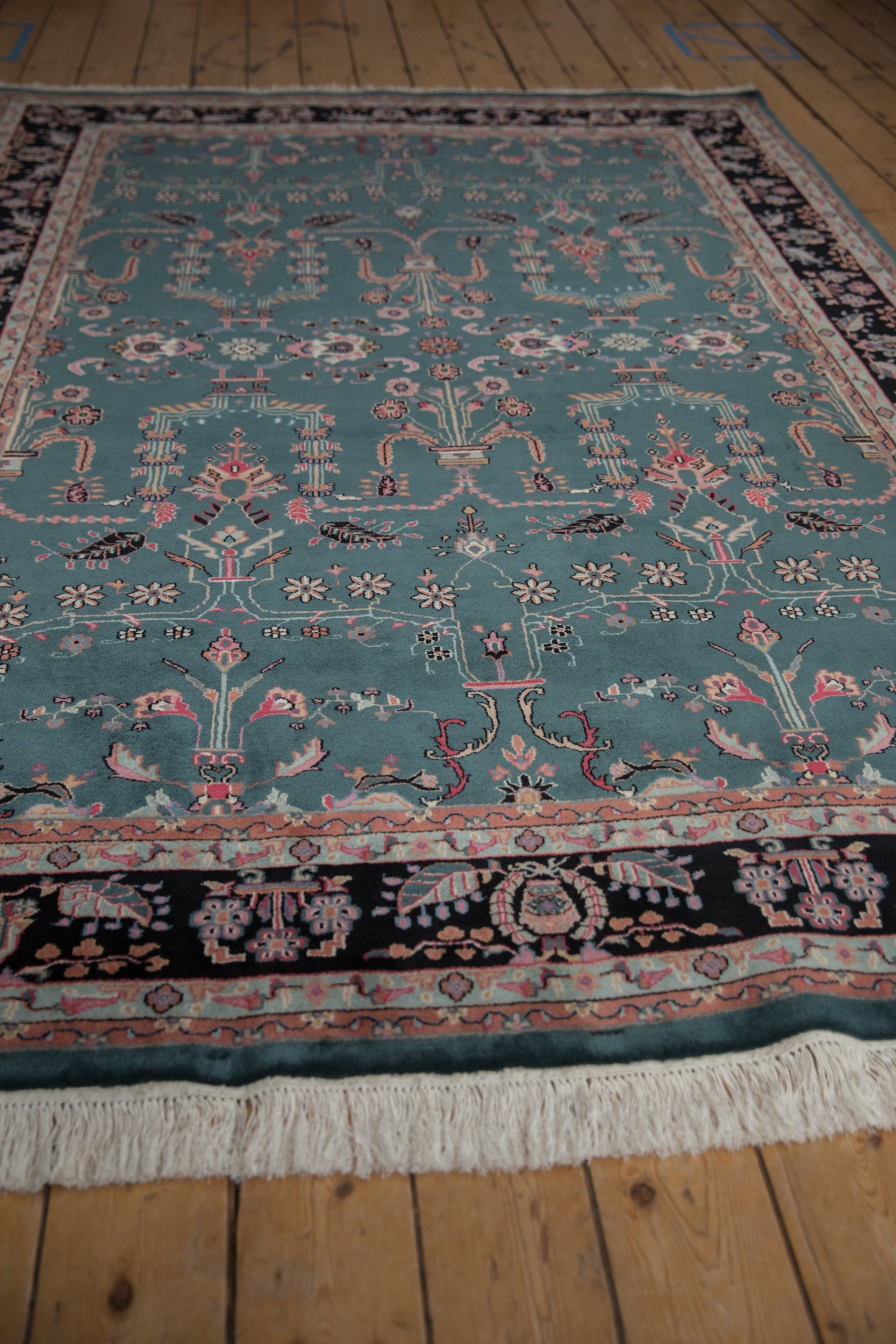 6x9 Vintage Indian Mohajeran Sarouk Design Carpet
