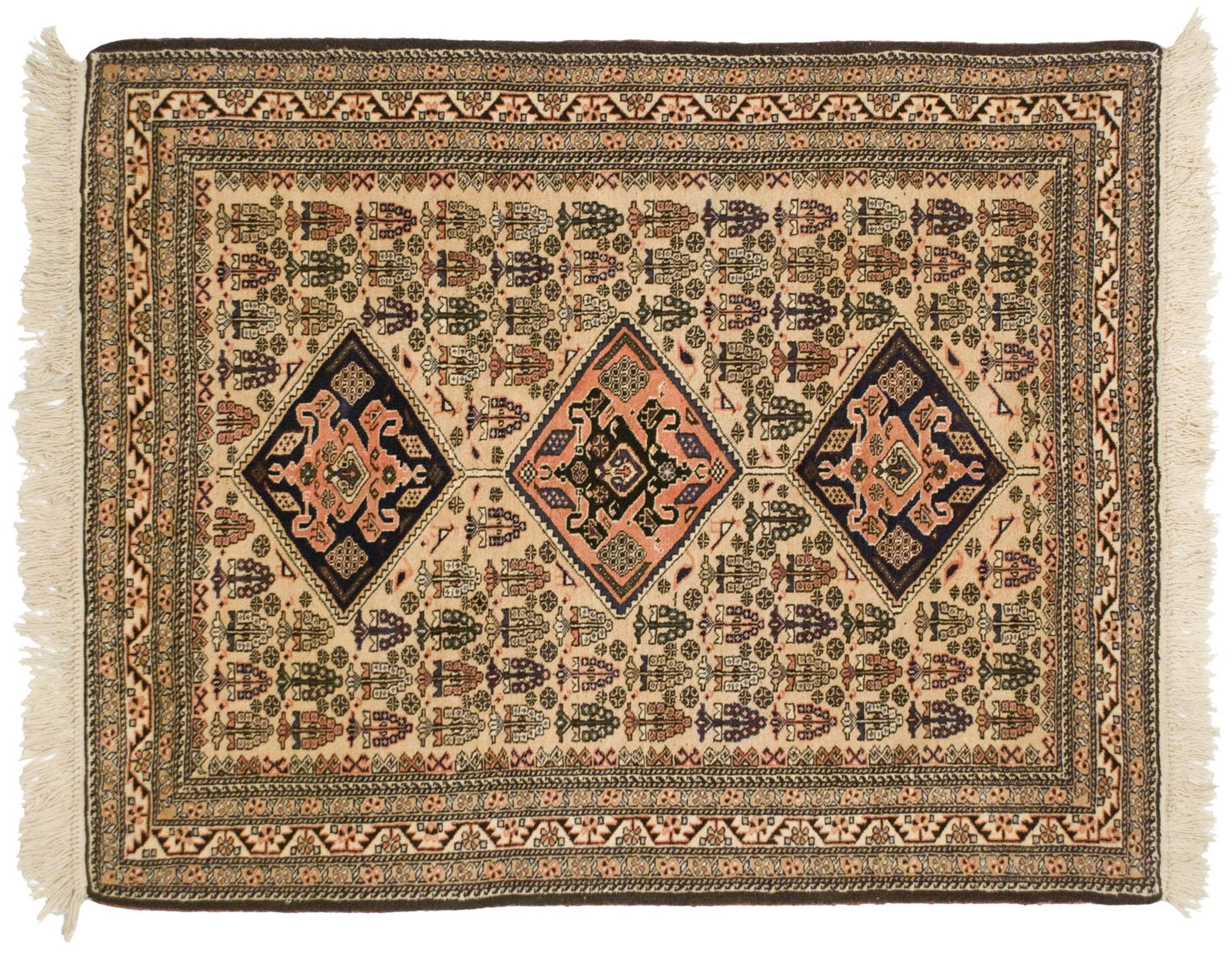 4.5x5.5 Vintage Ardebil Square Rug
