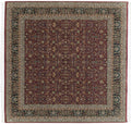 10x10 New Indian Tabriz Design Square Carpet