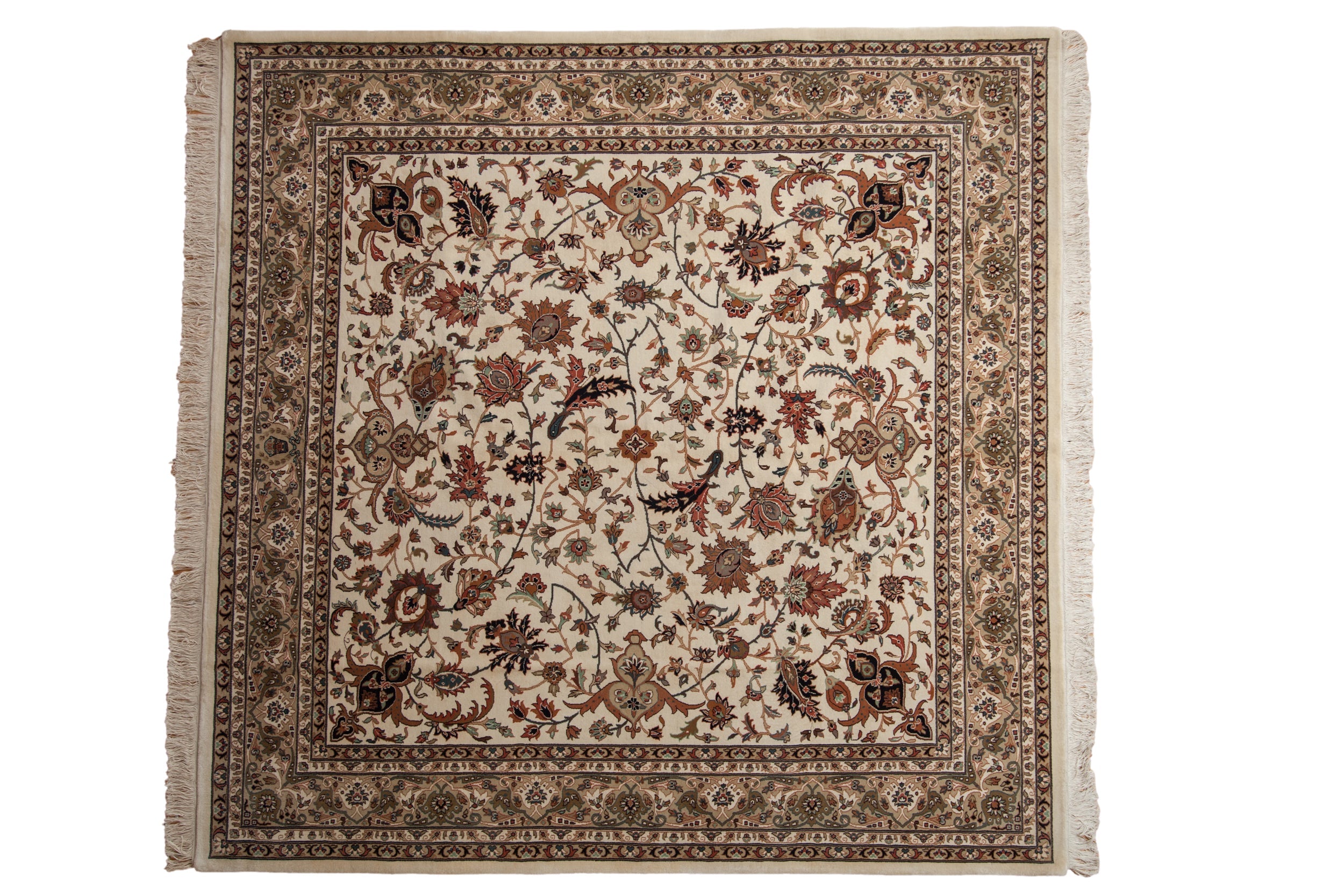 8x8 New Indian Isfahan Design Square Carpet