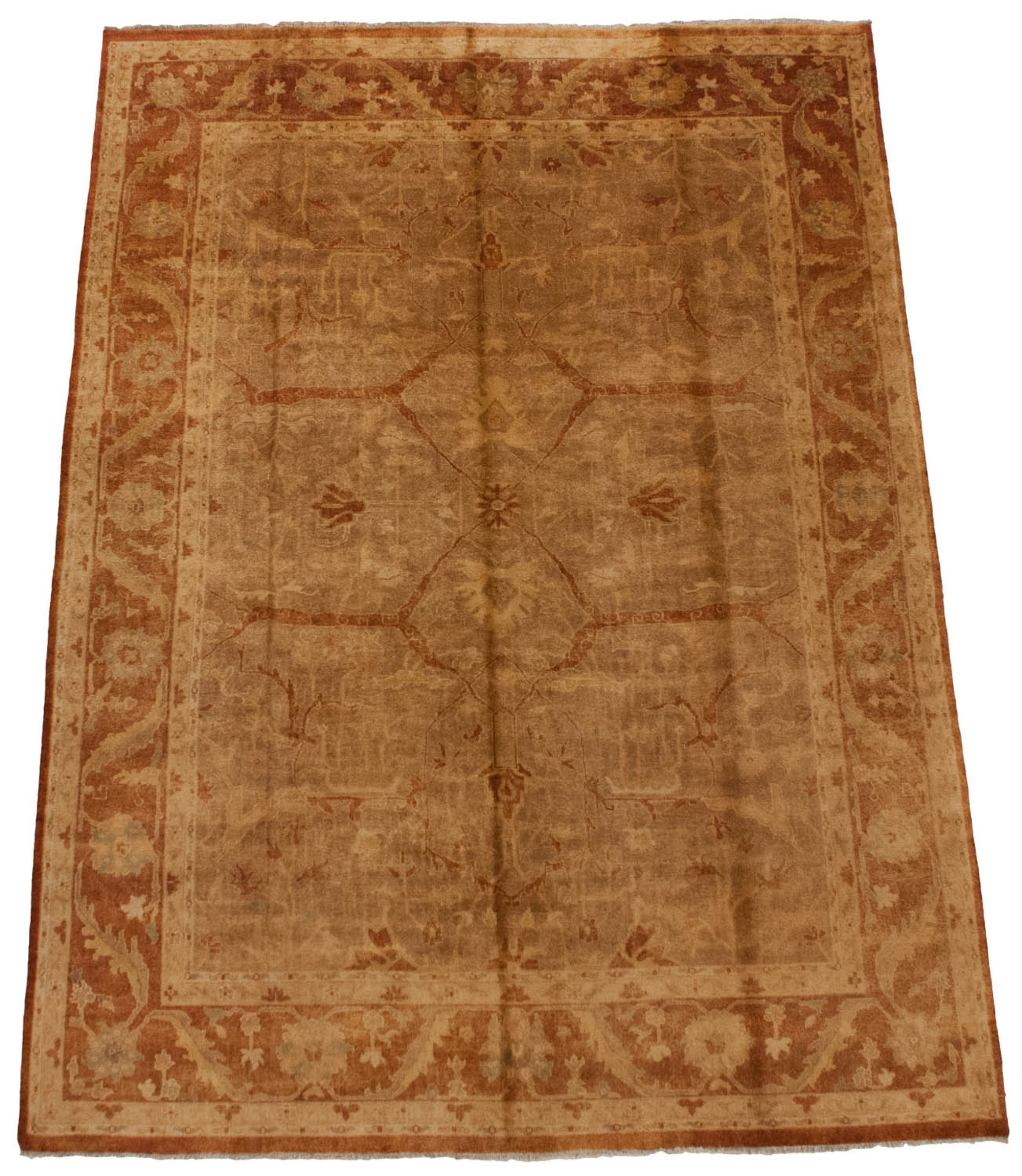 RESERVED 10x13.5 New Gold Wash Indian Oushak Design Carpet
