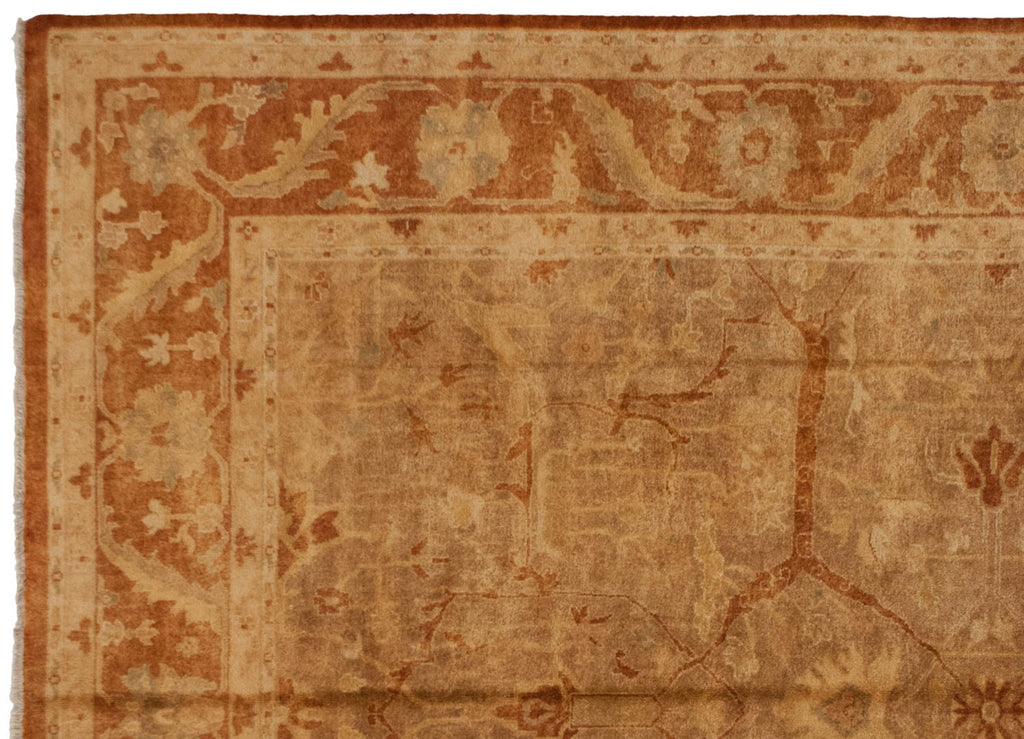 RESERVED 10x13.5 New Gold Wash Indian Oushak Design Carpet