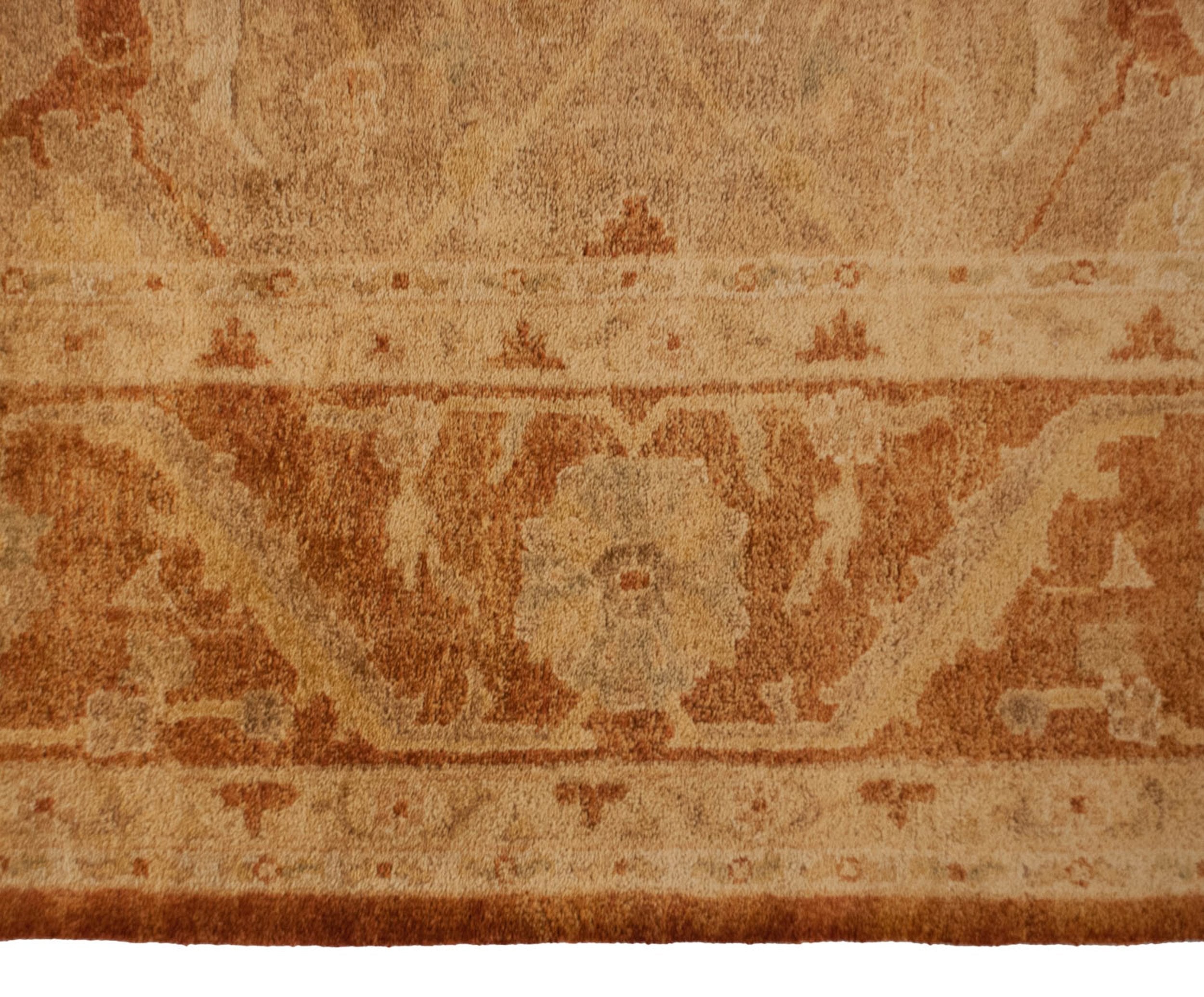 RESERVED 10x13.5 New Gold Wash Indian Oushak Design Carpet