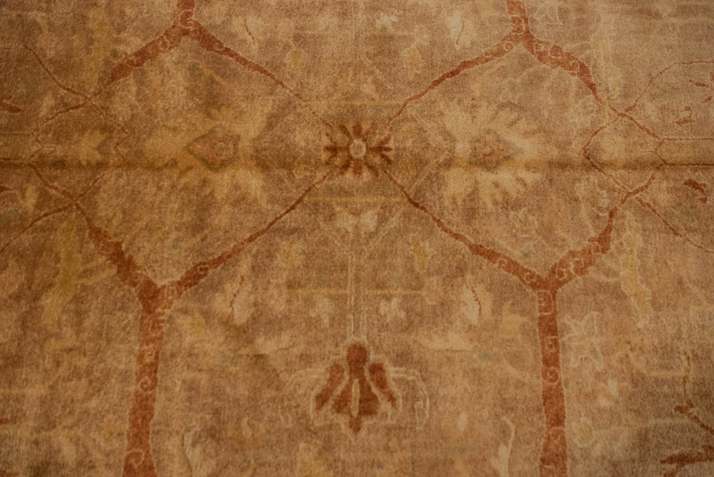 RESERVED 10x13.5 New Gold Wash Indian Oushak Design Carpet