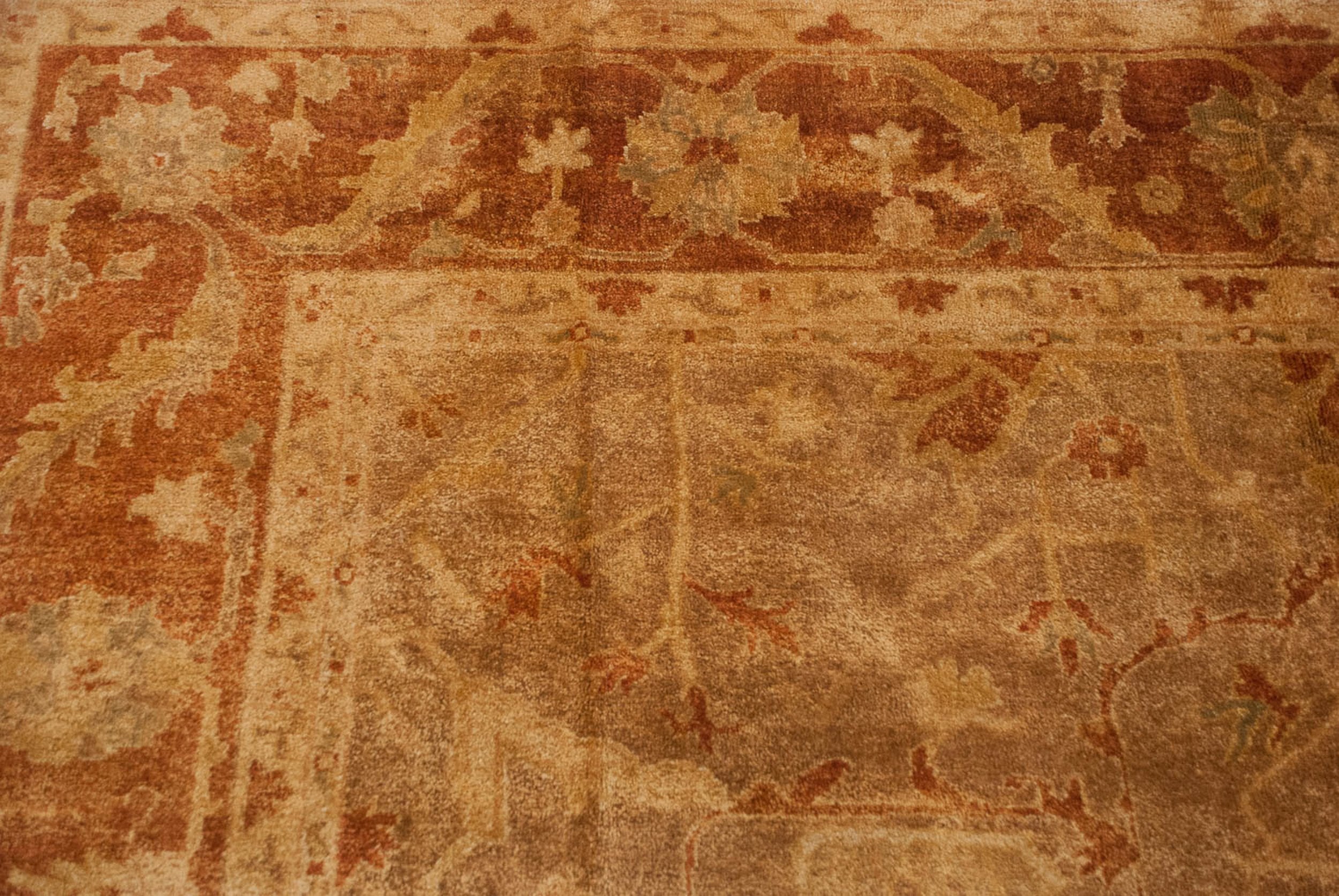 RESERVED 10x13.5 New Gold Wash Indian Oushak Design Carpet