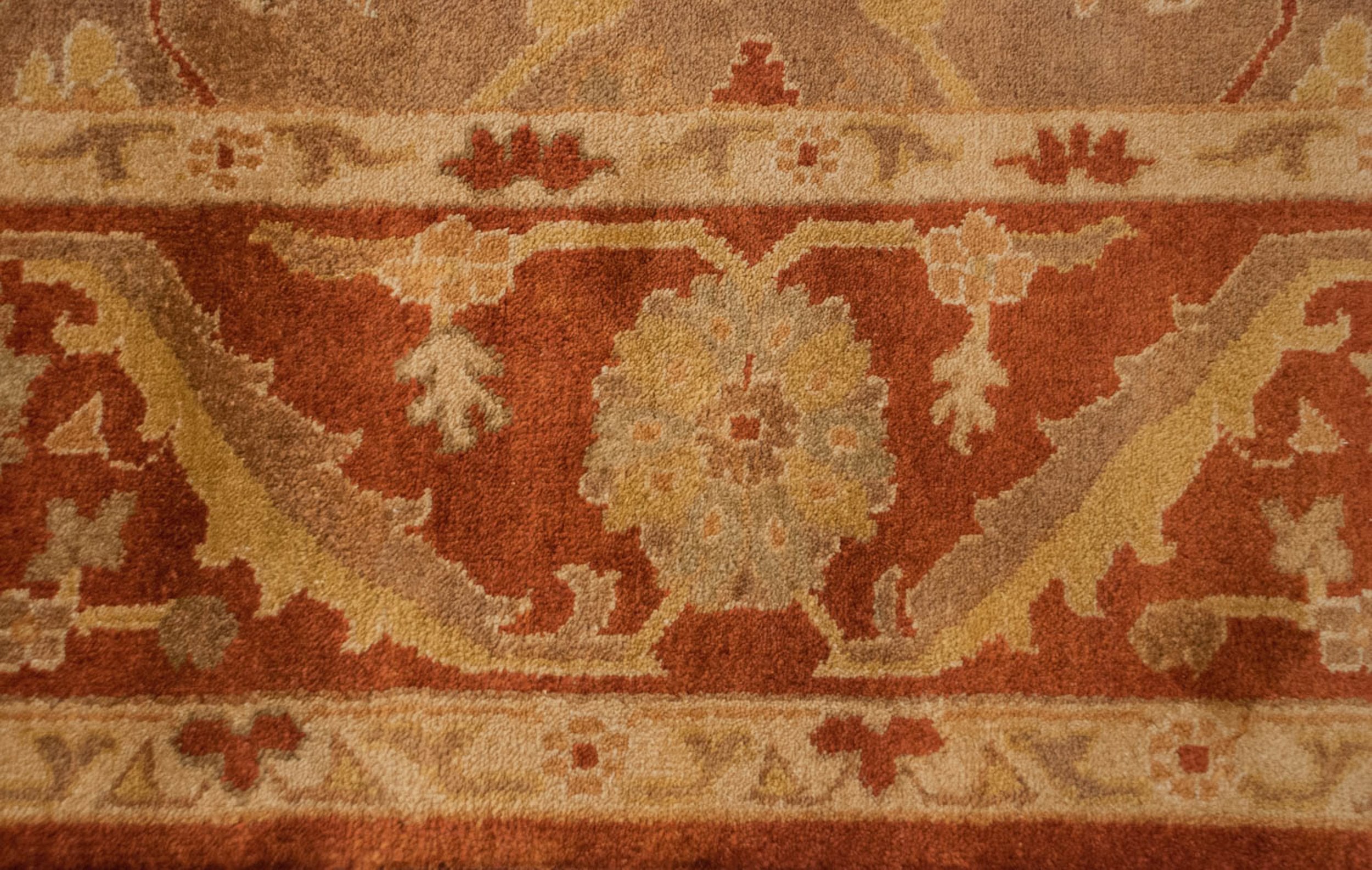 8x10 New Gold Wash Indian Oushak Design Carpet