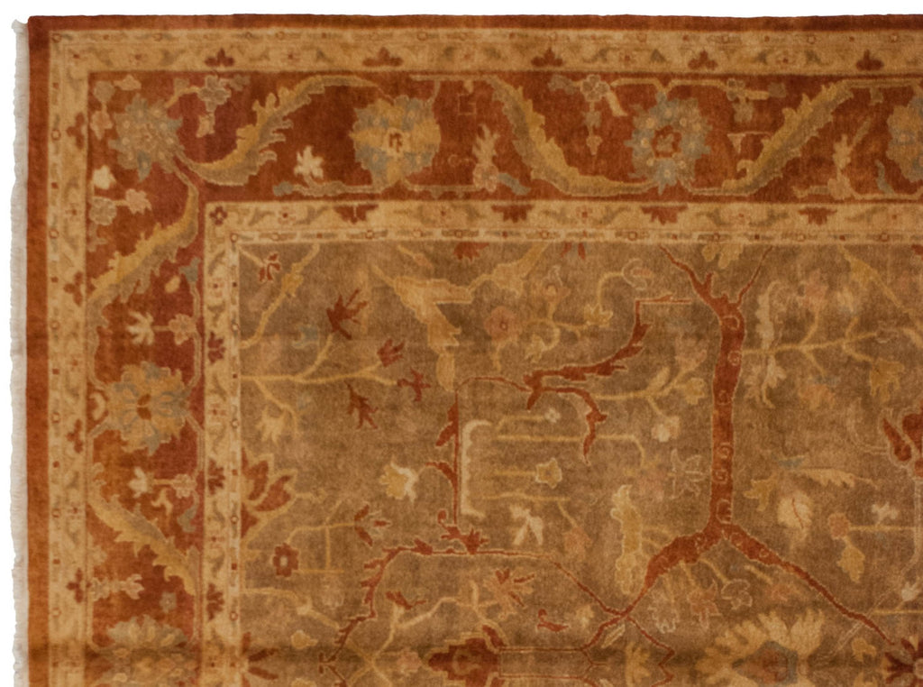 RESERVED 10x13.5 New Gold Wash Indian Oushak Design Carpet