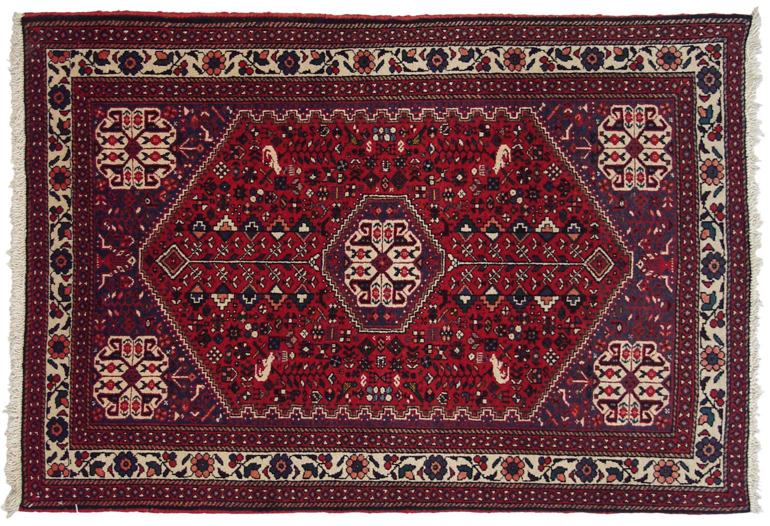 3.5x5 Vintage Abadeh Rug