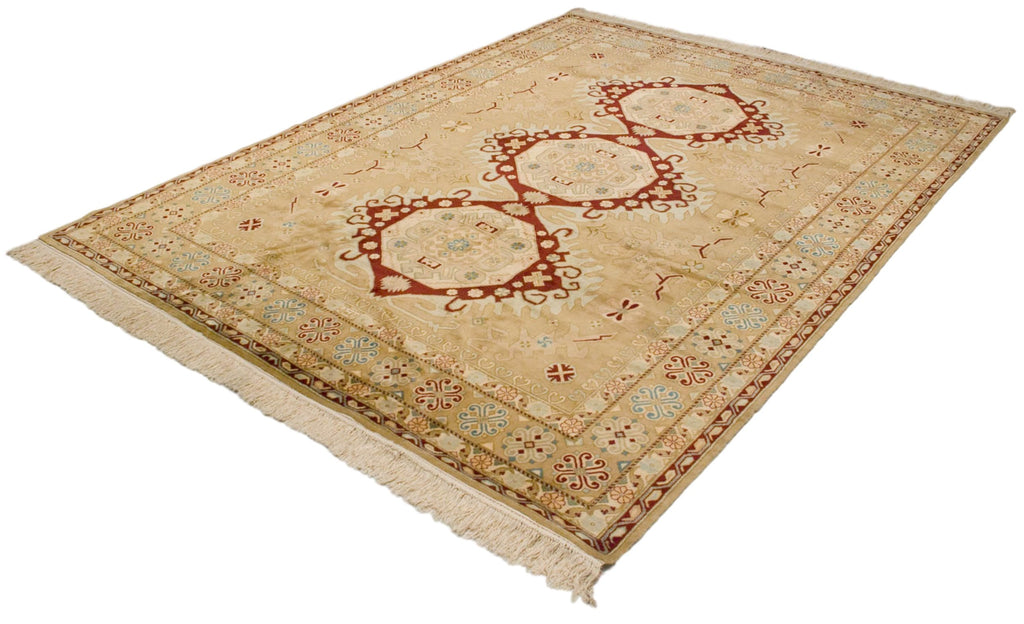 9x12 Vintage Distressed Bulgarian Caucasian Design Carpet