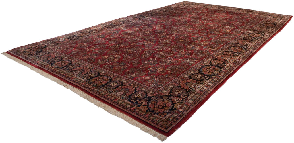 10.5x18.5 Vintage American Sarouk Carpet