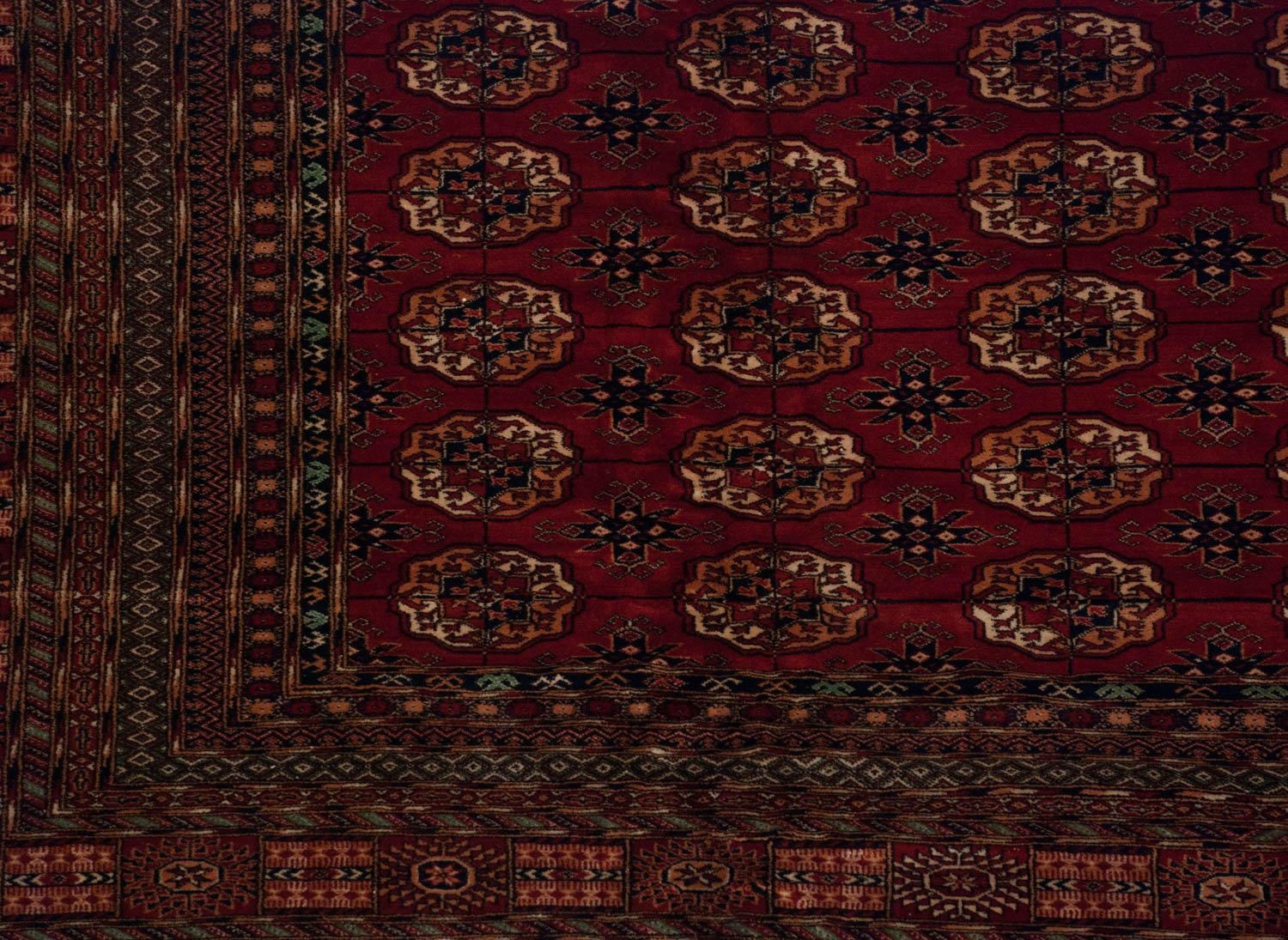 11x14 Vintage Fine Bokhara Carpet