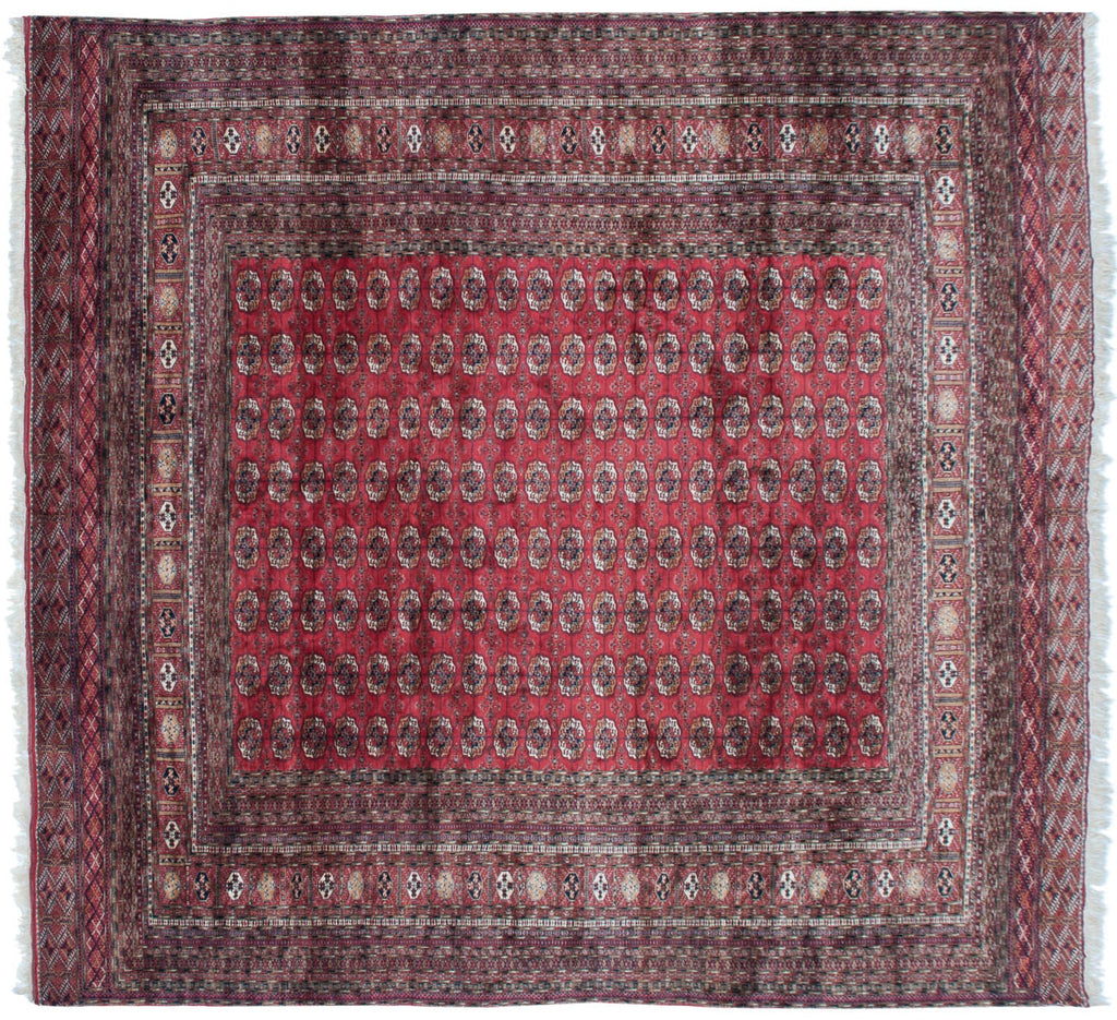 14x15.5 Vintage Fine Bokhara Square Carpet