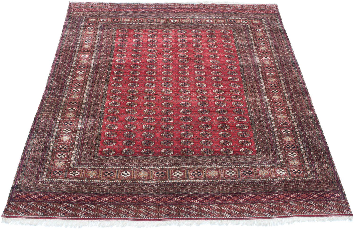 14x15.5 Vintage Fine Bokhara Square Carpet