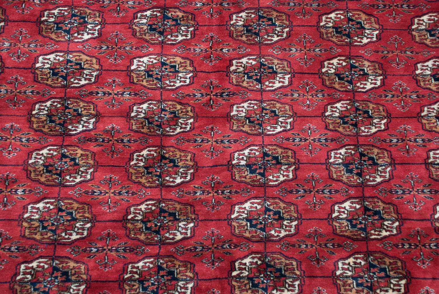 14x15.5 Vintage Fine Bokhara Square Carpet
