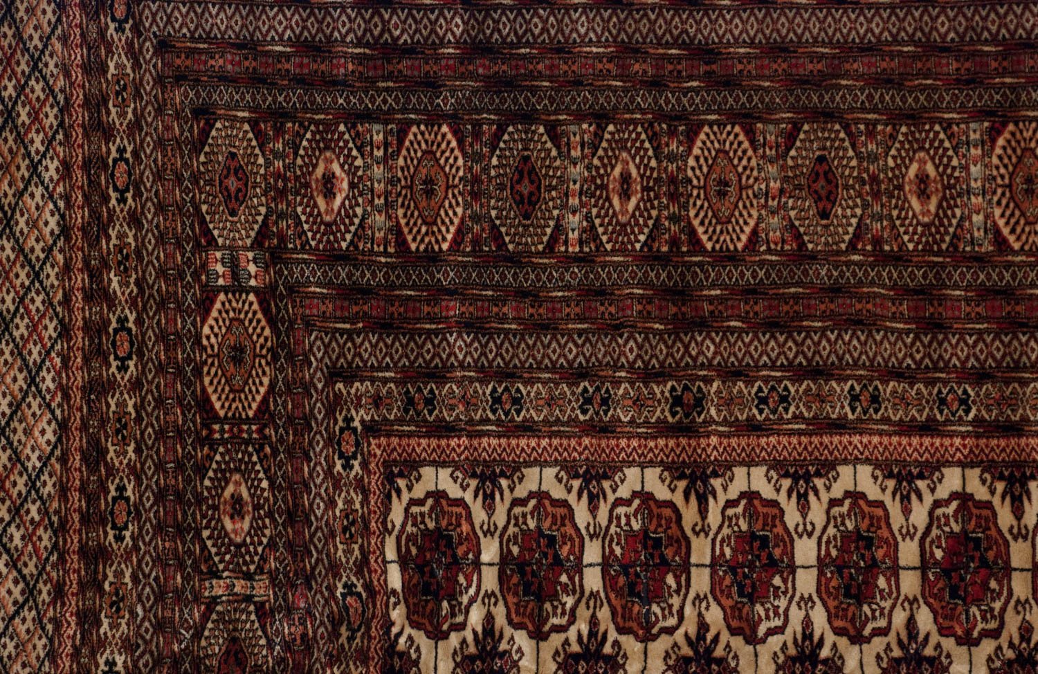 12x15.5 Vintage Fine Bokhara Carpet