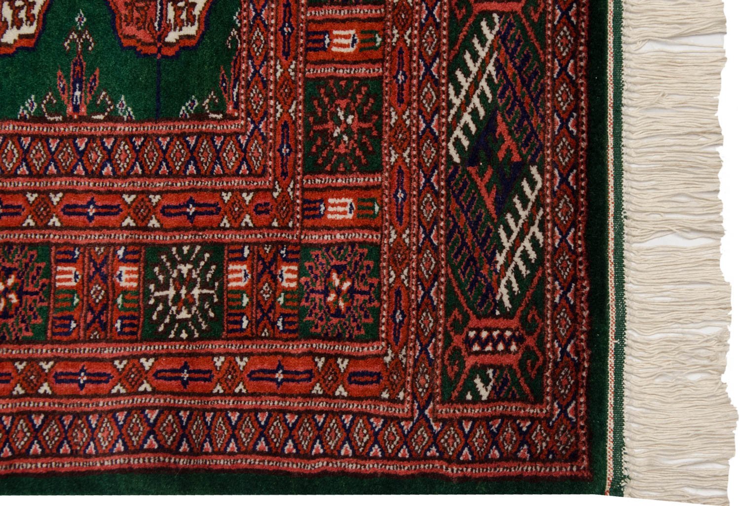 4x4 Vintage Fine Bokhara Square Rug