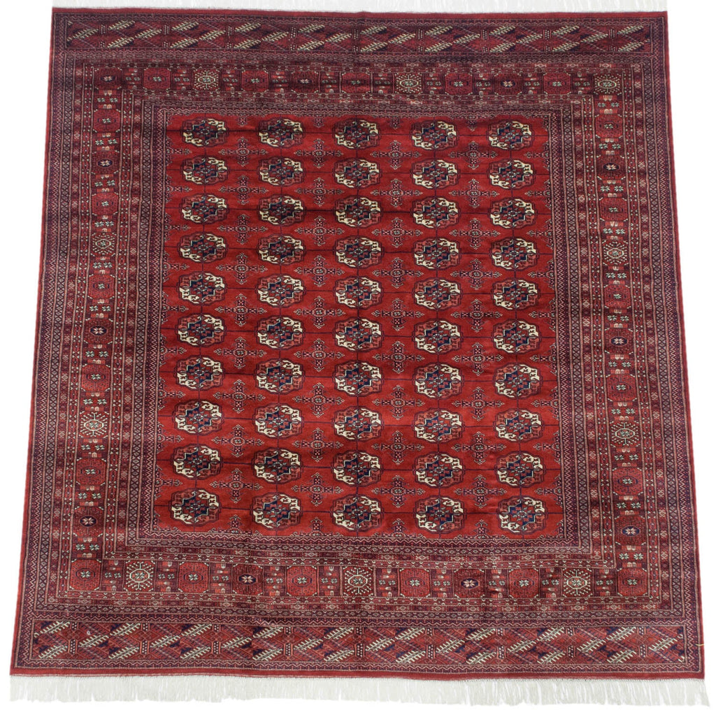 8x8.5 Vintage Fine Bokhara Square Carpet