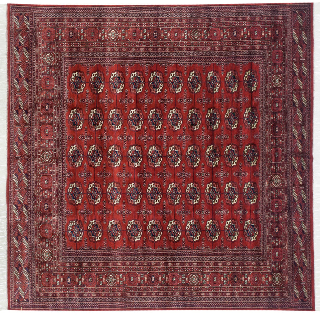 8x8.5 Vintage Fine Bokhara Square Carpet