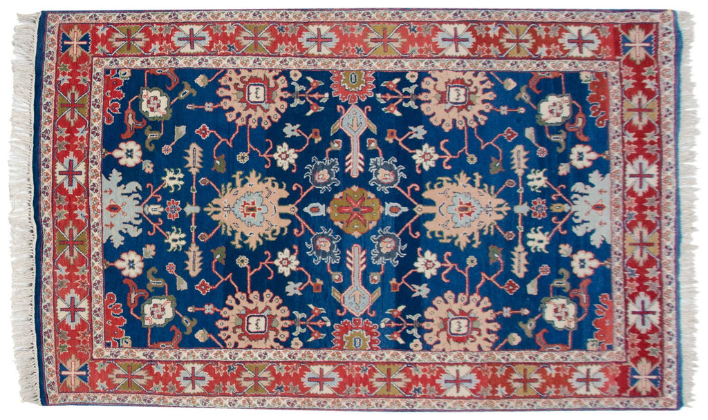 4.5x7 Vintage Indian Bijar Design Rug