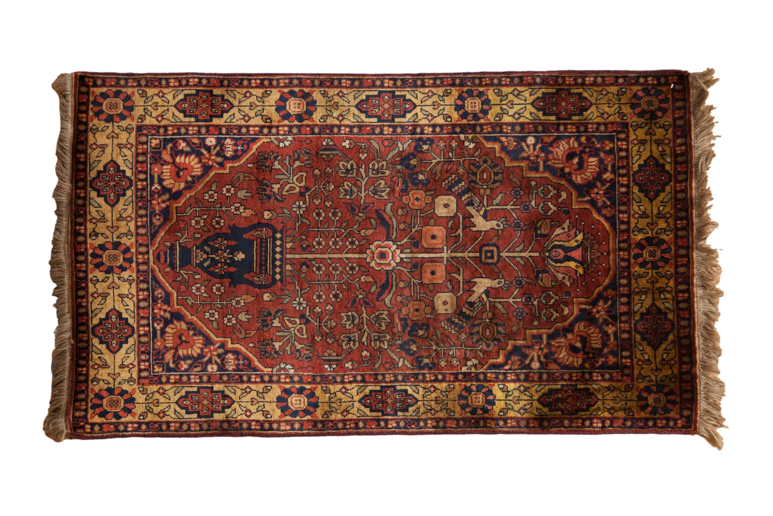 3x5.5 Vintage Indian Bakhtiari Design Rug