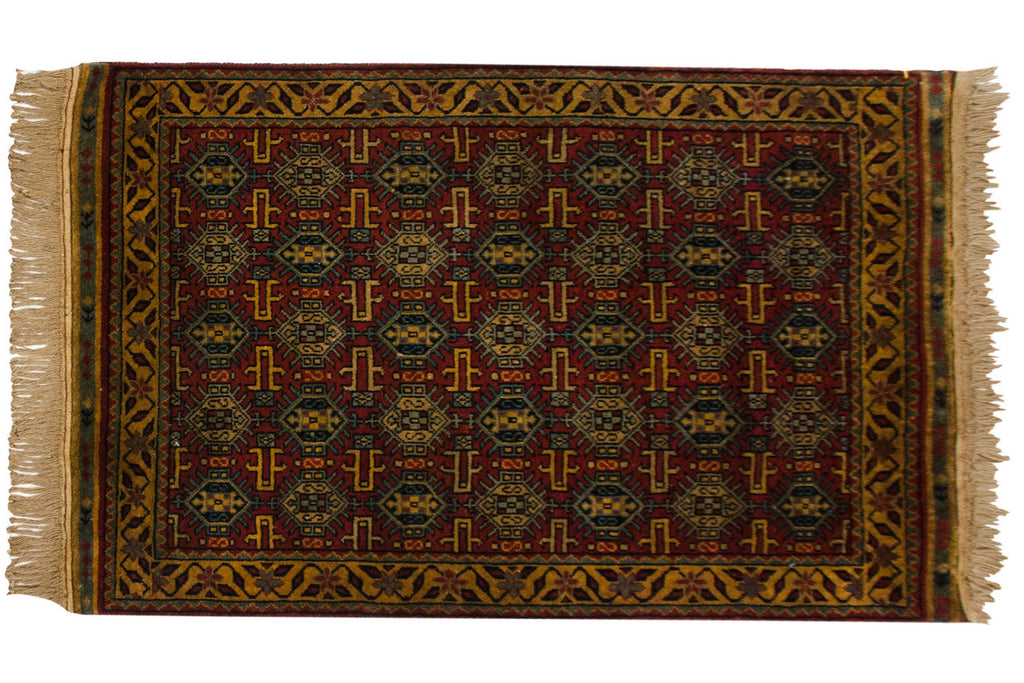 3x5 Vintage Indian Caucasian Design Rug