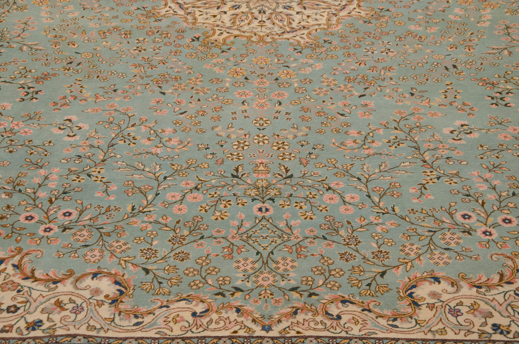 12x14 Vintage Fine Bulgarian Kerman Design Square Carpet