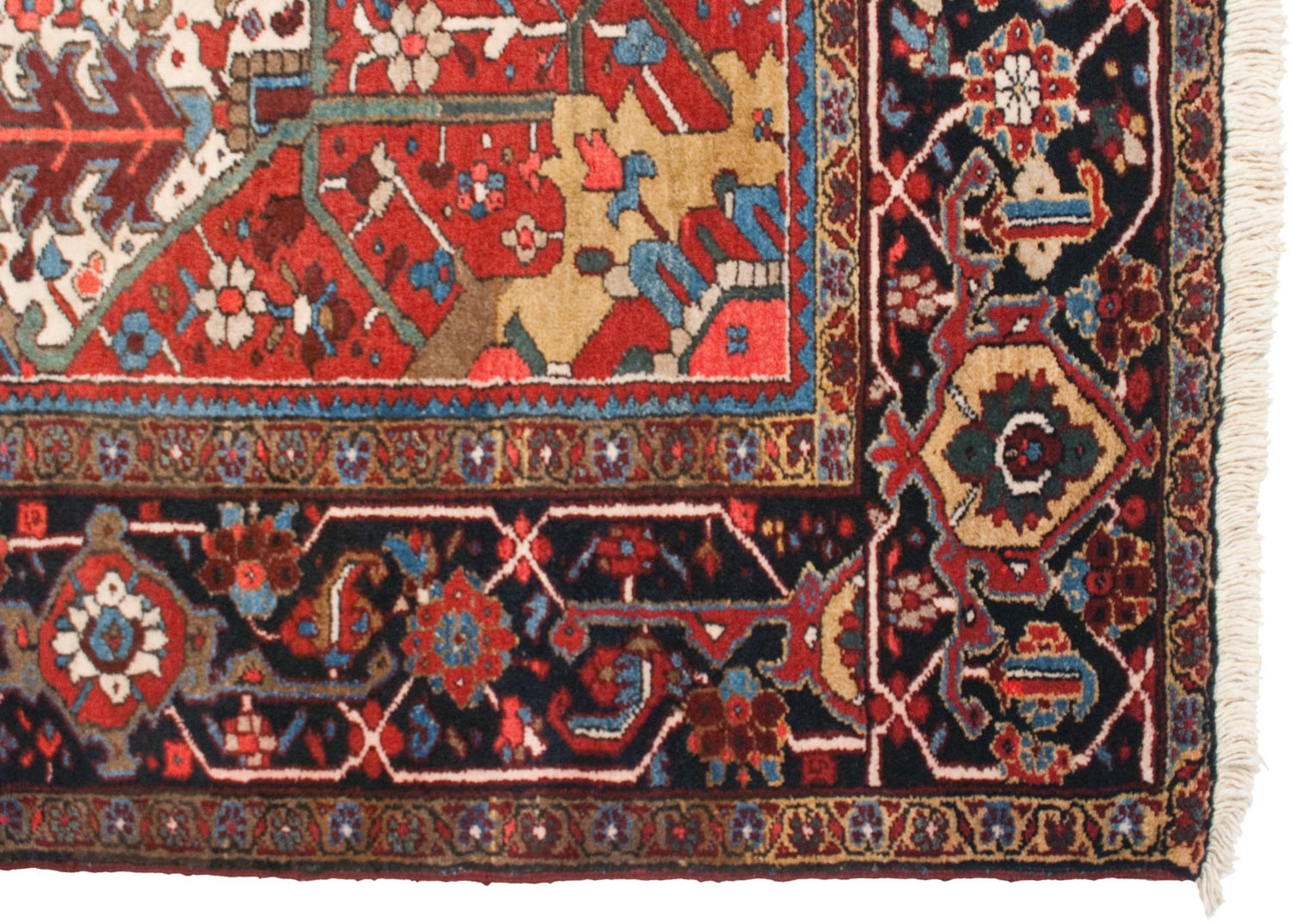 11.5x14 Vintage Heriz Carpet