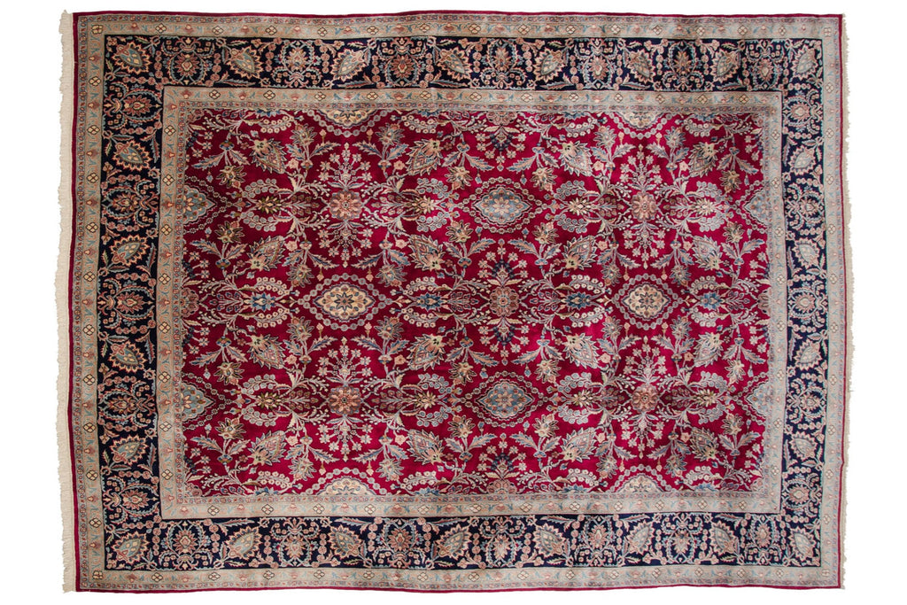 10.5x14 Vintage Kerman Carpet
