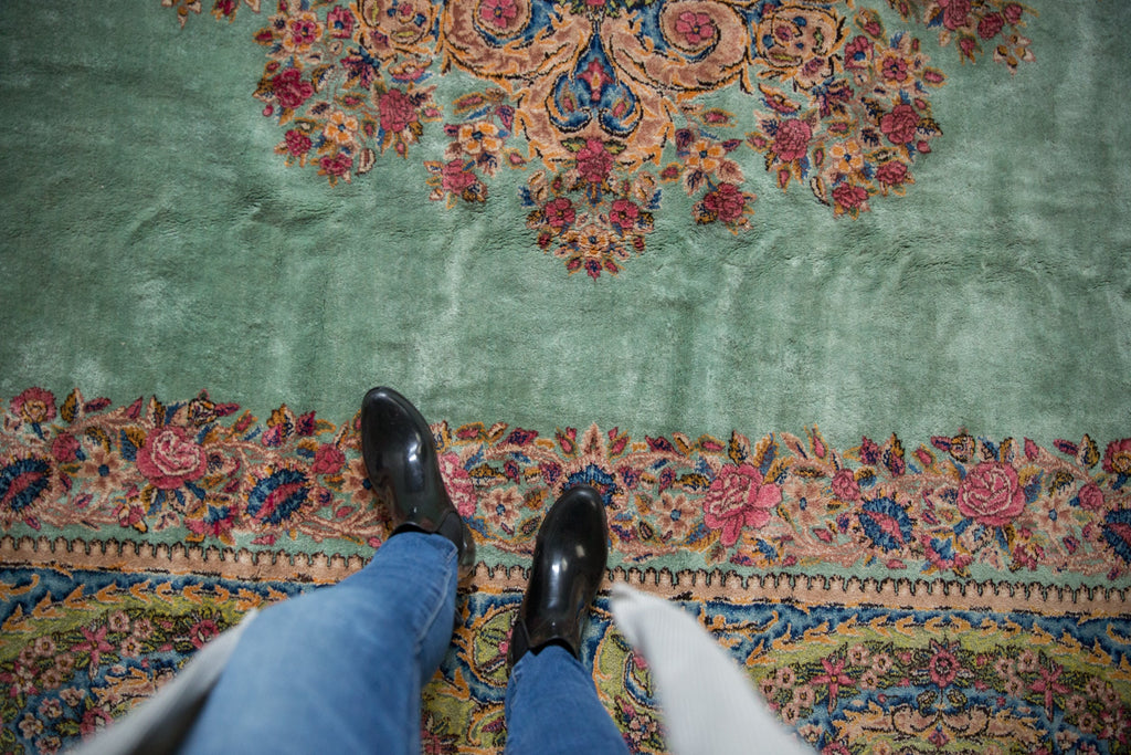 RESERVED 9.5x13.5 Vintage Kerman Carpet