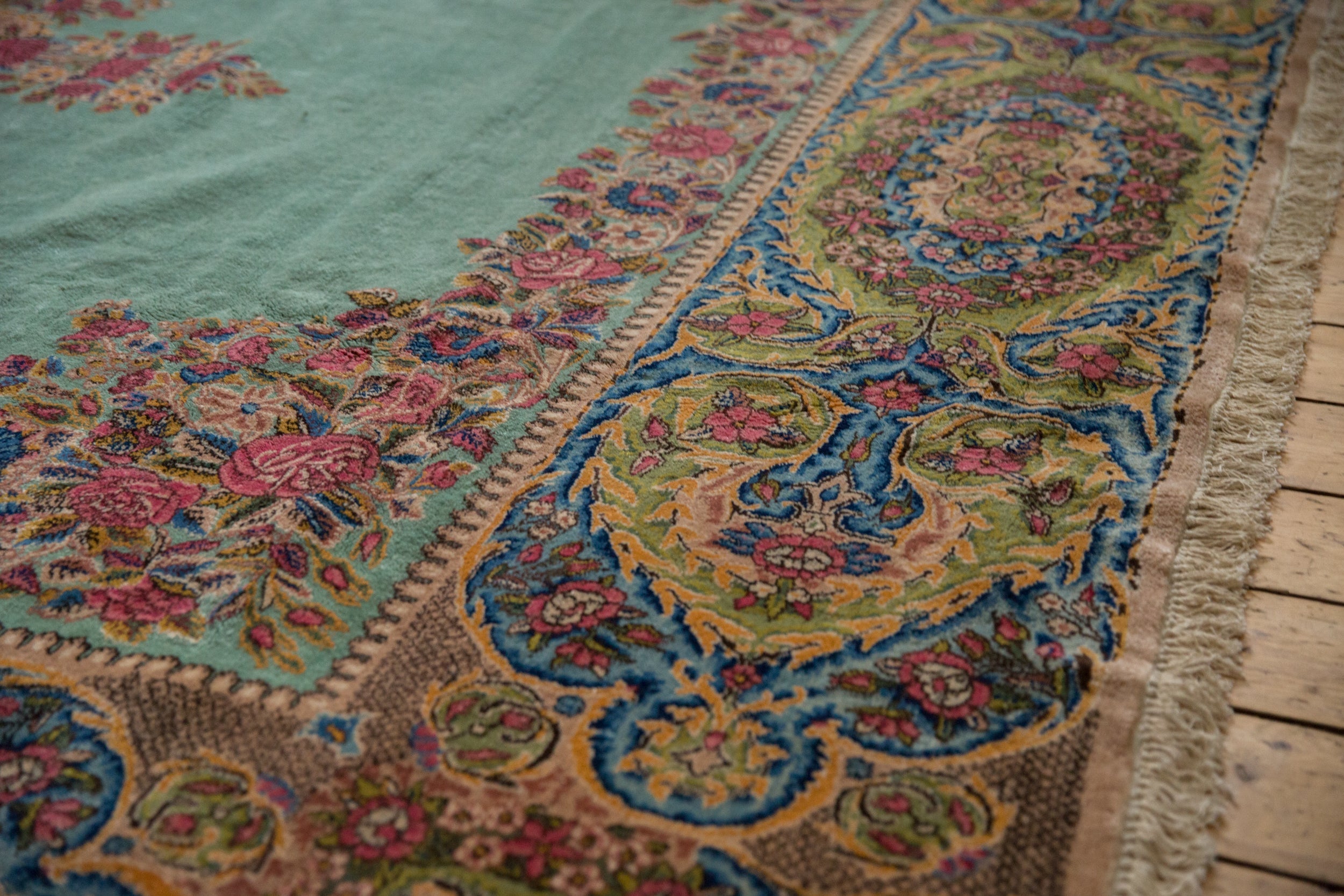 RESERVED 9.5x13.5 Vintage Kerman Carpet