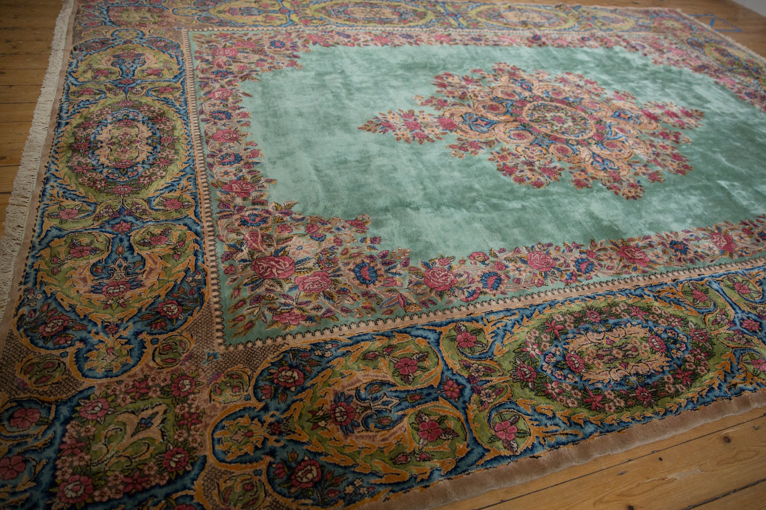 RESERVED 9.5x13.5 Vintage Kerman Carpet