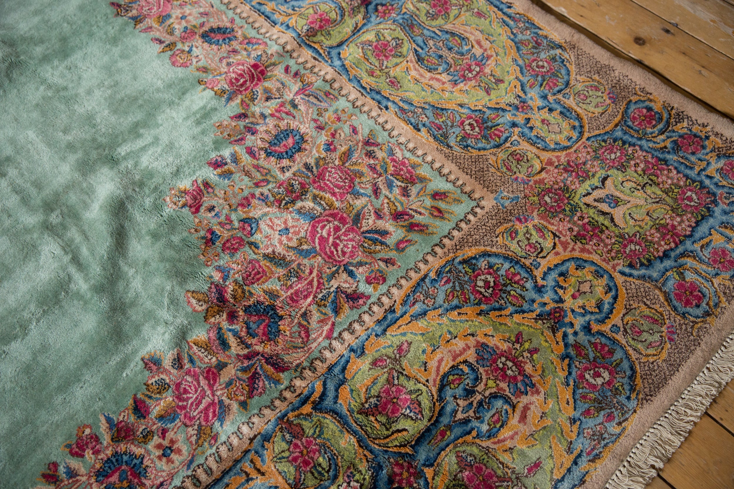 RESERVED 9.5x13.5 Vintage Kerman Carpet