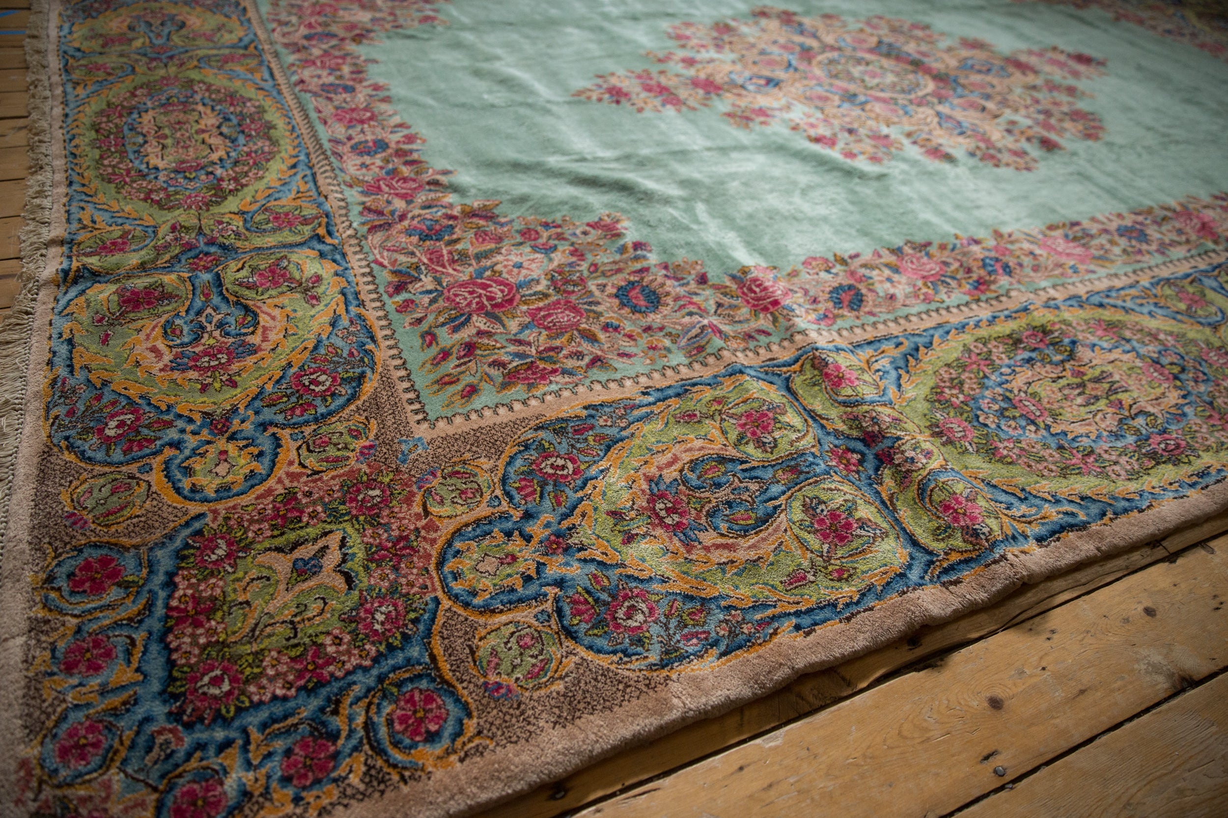 RESERVED 9.5x13.5 Vintage Kerman Carpet