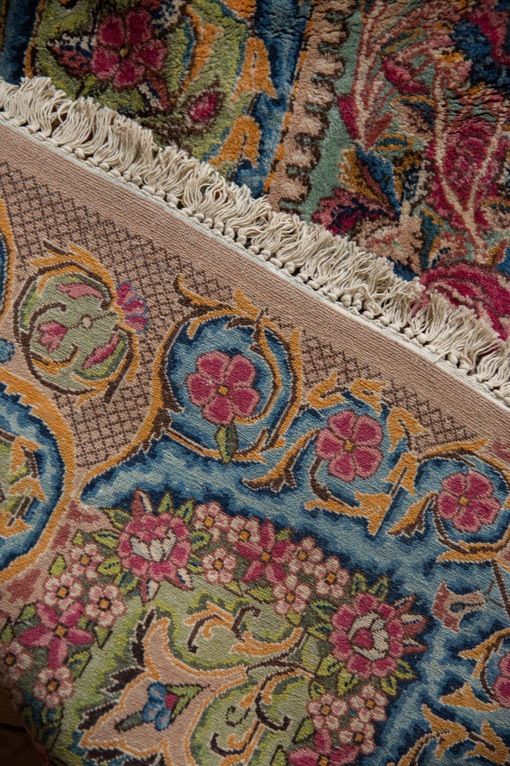 RESERVED 9.5x13.5 Vintage Kerman Carpet